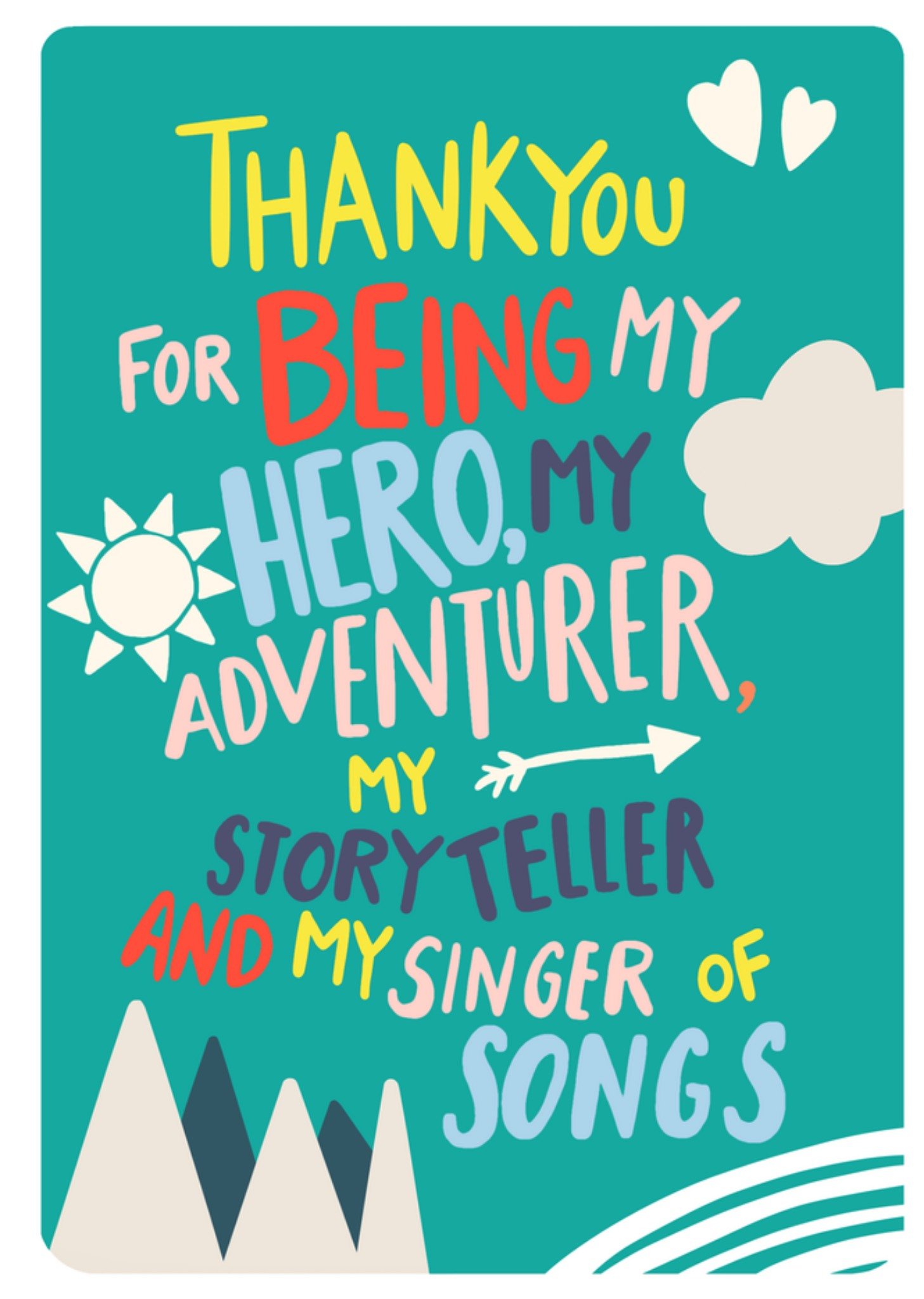 Moonpig Cake And Crayons My Hero Adventurer Storyteller And Singer Of Songs Father's Day Card