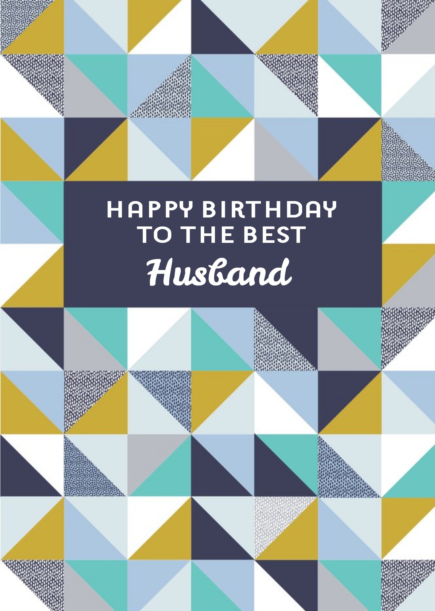 Moonpig Husband Geometric Birthday Card