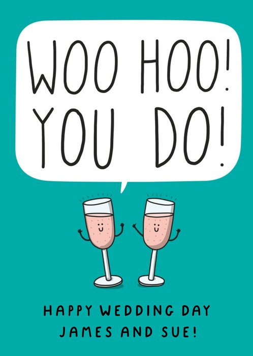 Woo Hoo You Do Wedding Day Card