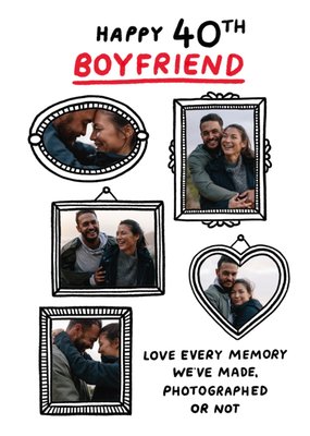 Boyfriend Photo Upload 40th Birthday Card