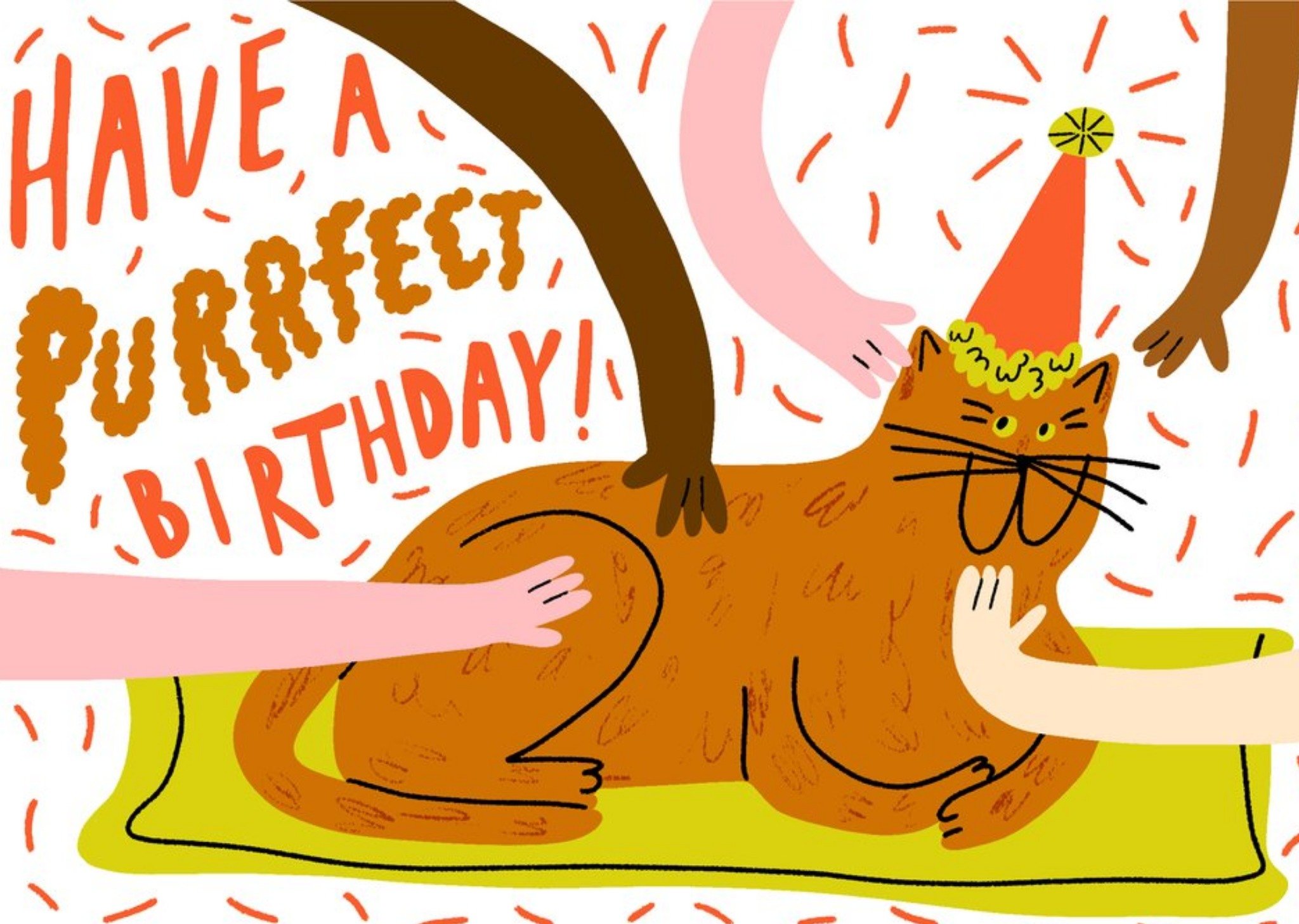 Moonpig Florence Poppy Funny Have A Purrfect Birthday Card