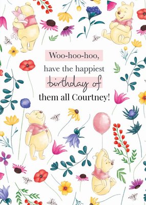 Winnie The Pooh Happiest Birthday Of Them All Card