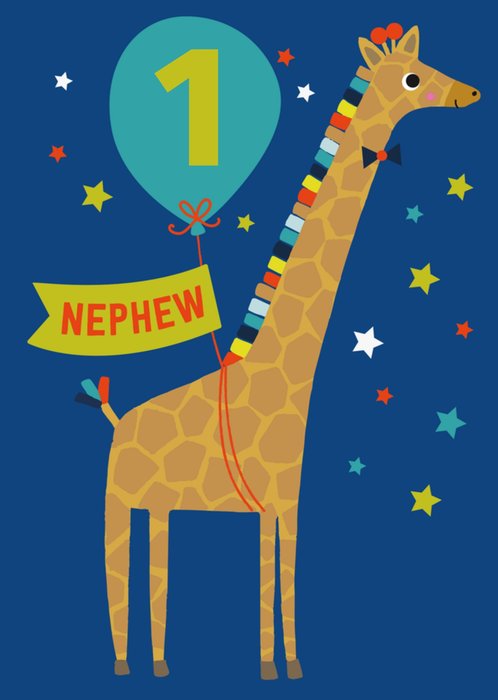 Nephew Giraffe Birthday Card