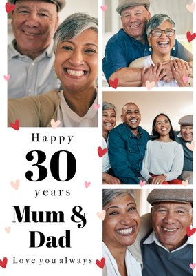 Happy 30 Years Love You Always Photo Upload Anniversary Card