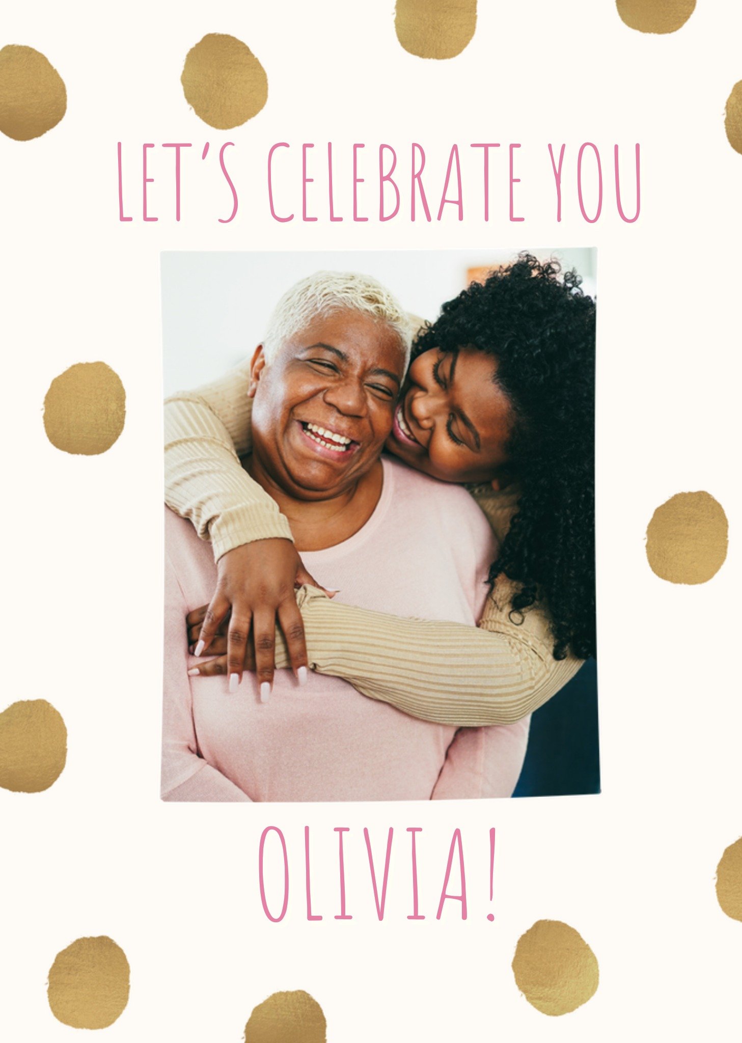 Moonpig Let's Celebrate You Gold Foil Effect Photo Upload Birthday Card