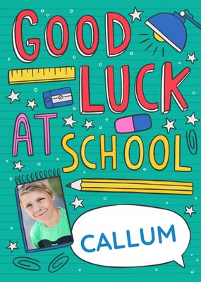 Damien Barlow New School Photo Upload Good Luck Irish Card