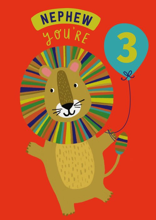 Nephew Lion Birthday Card