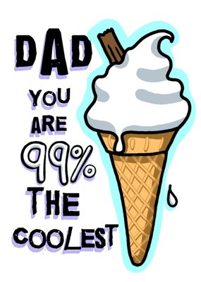Coolest Dad Ice Cream Illustrated Father's Day Card