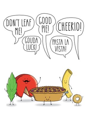 Food Goodbye Pun Leaving Card