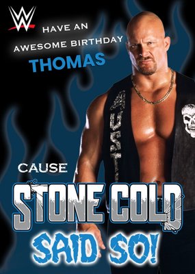 WWE Have An Awesome Birthday Cause Stone Cold Said So Card