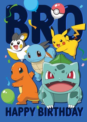 Pokémon Bro Happy Birthday Character Card