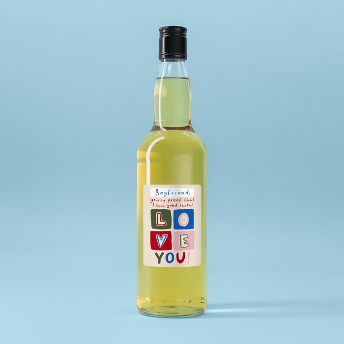 Personalised Love You Boyfriend Whisky 70cl