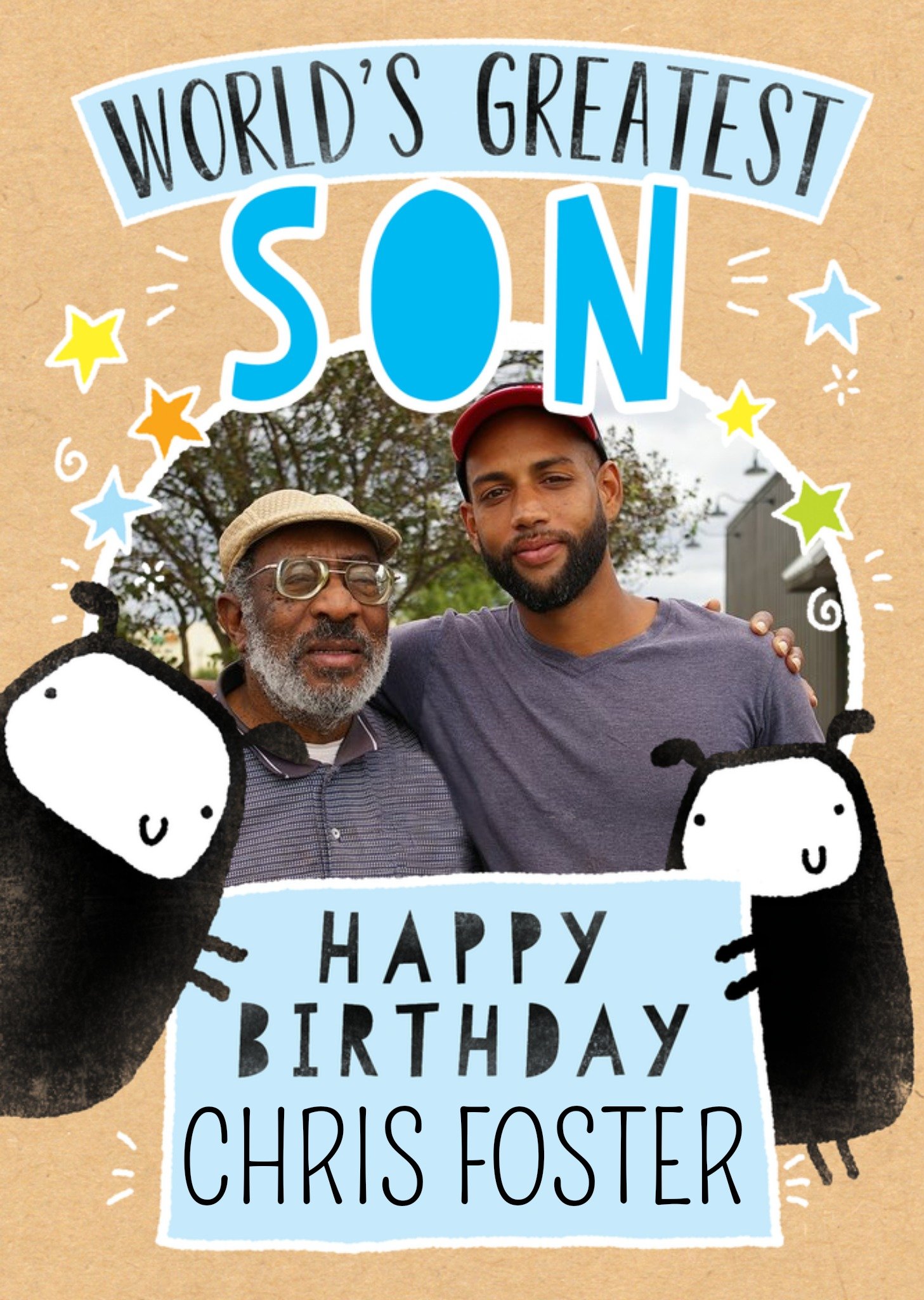 Moonpig Worlds Greatest Son Photo Upload Card