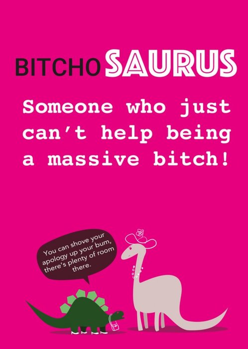 Quitting Hollywood Mixo Dinosaur Naughty Funny Card