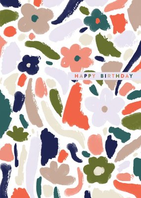 Chloe Turner Floral Pattern Birthday Card