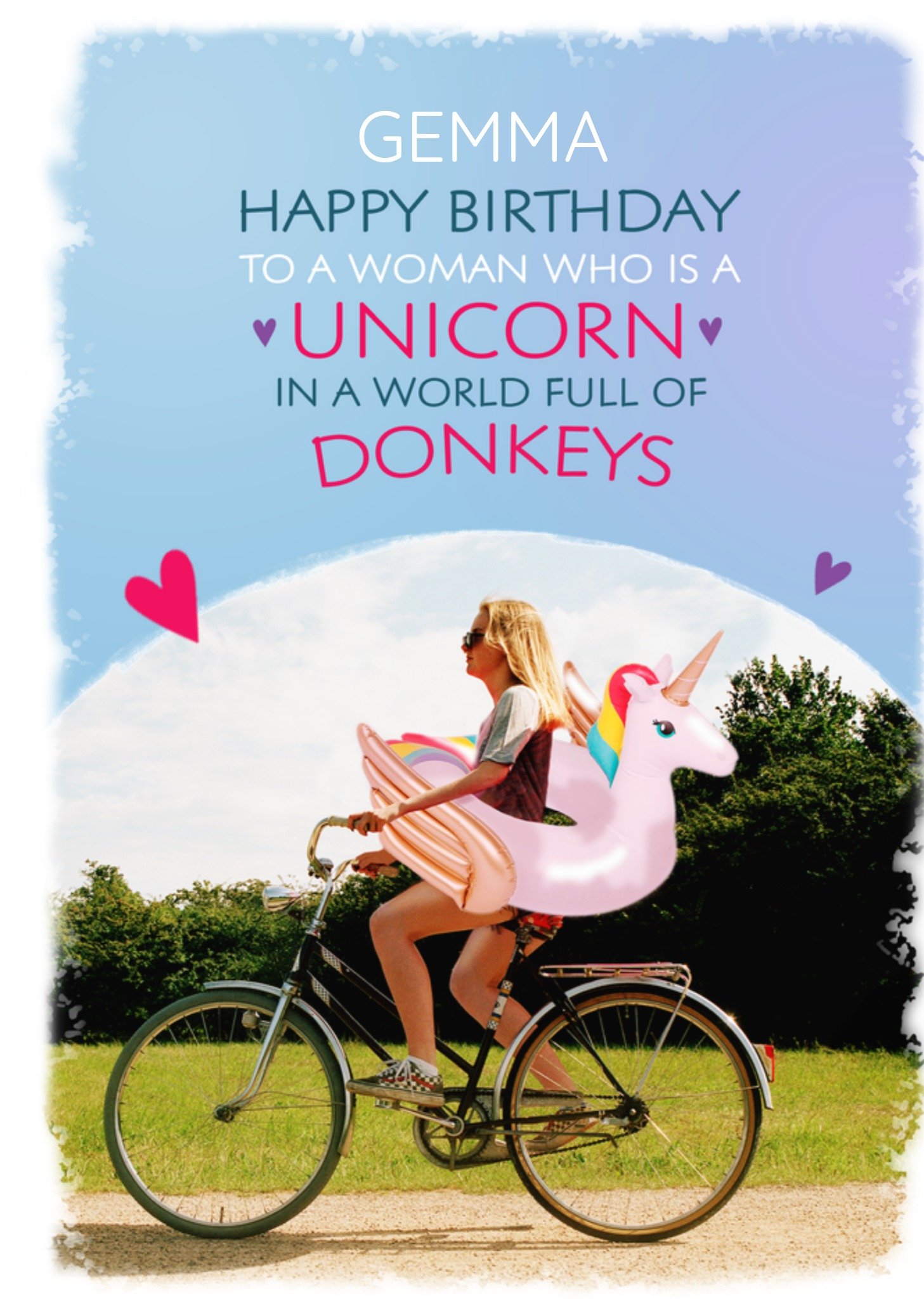 Moonpig To A Woman Who Is A Unicorn Photo Upload Birthday Card