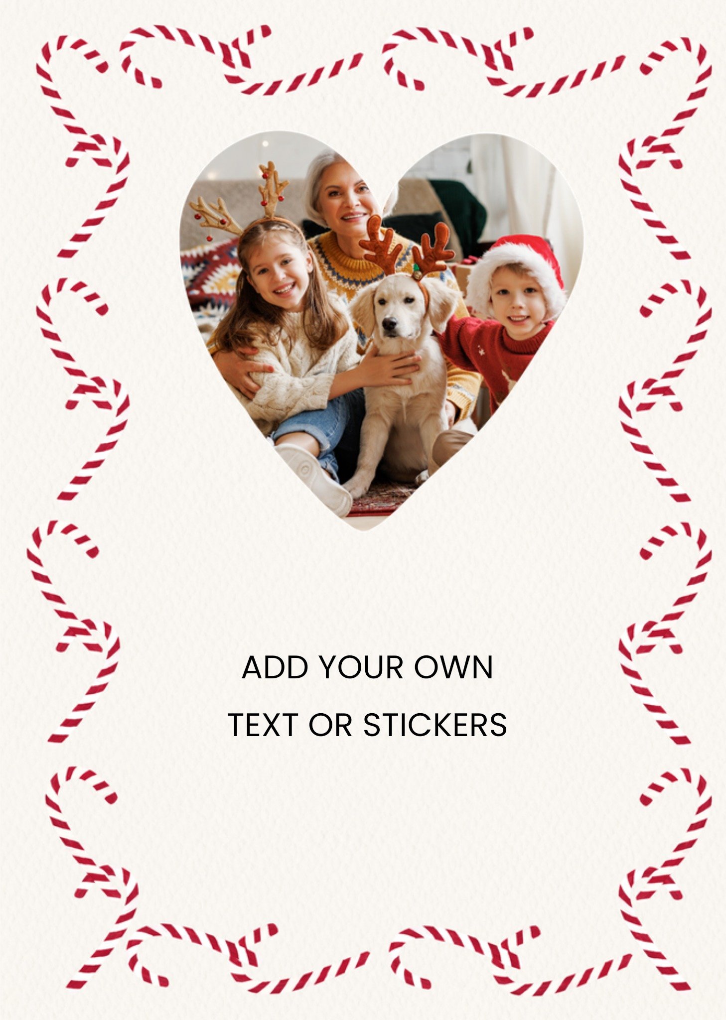 Moonpig Heart Frame Create Your Own Design Photo Upload Christmas Card