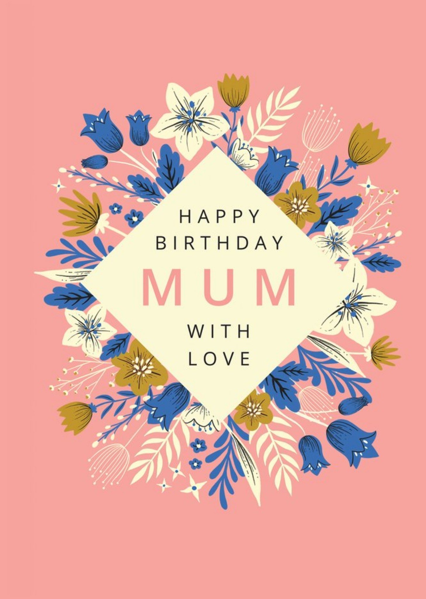 Moonpig Floral Mum With Love Birthday Card