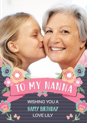 Happy Birthday to my Nanna Banner Photo Card