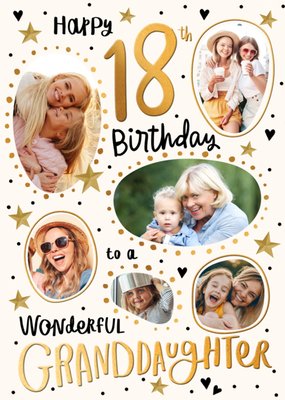 Wonderful Granddaughter Photo Upload 18th Birthday Card