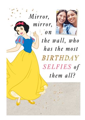 Disney Princess Snow White Mirror Mirror On The Wall Photo Upload Birthday Card