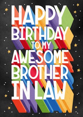 To My Awesome Brother In Law Birthday Card