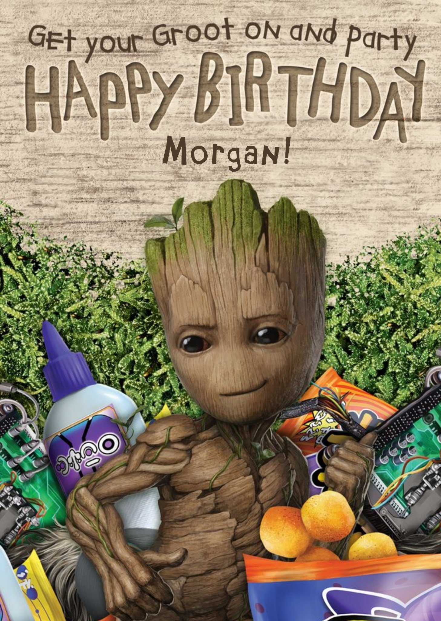 Marvel Illustration Of Groot I Am Groot Birthday Card