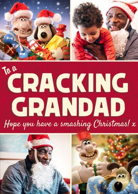 Wallace And Gromit To A Cracking Great Grandad Christmas Photo Card