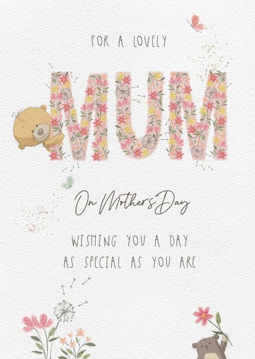 Cute Uddle For My Lovely Mum Mother's Day Card