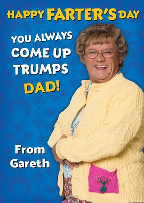 Mrs Brown's Boys Top Trumps Dad Farter's Father's Day card