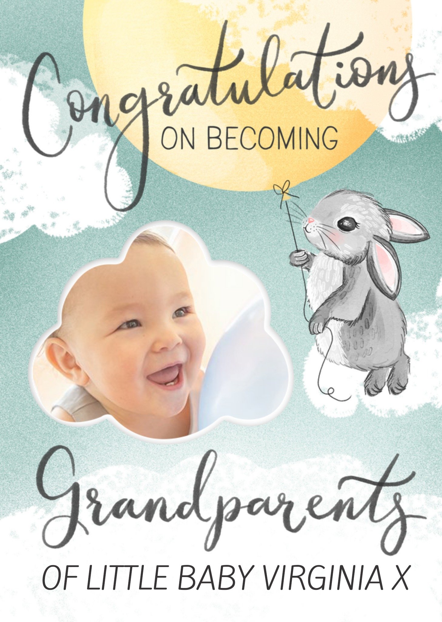 Moonpig Okey Dokey Design Illustrated New Baby Animals Cute Card