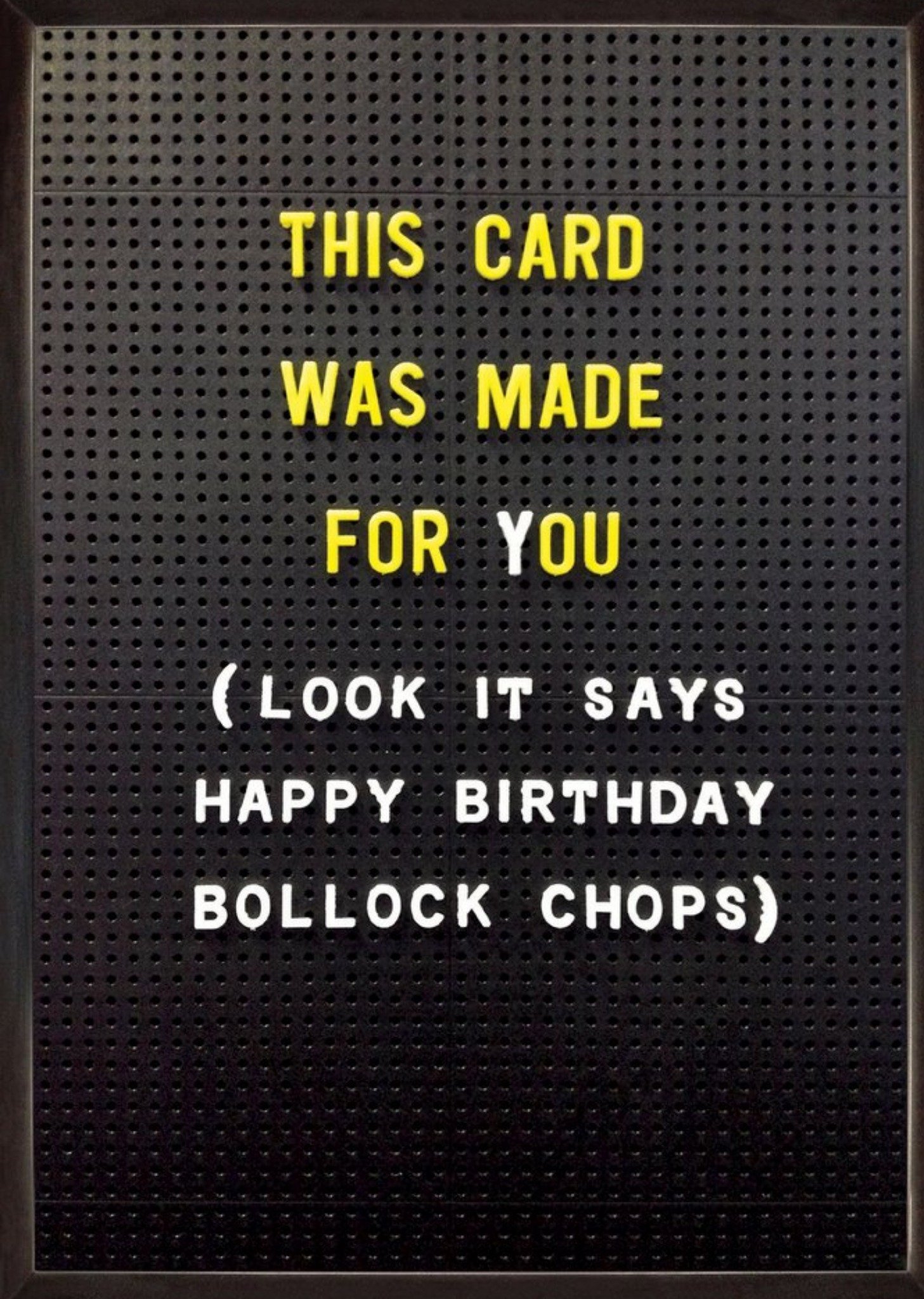 Brainbox Candy Rude Funny Rude Funny This Card Was Made For You Happy Birthday Bollock Chops Card
