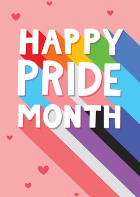 Bold Typographic Happy Pride Month Card