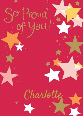 Falling Stars So Proud Of You Congratulations Card