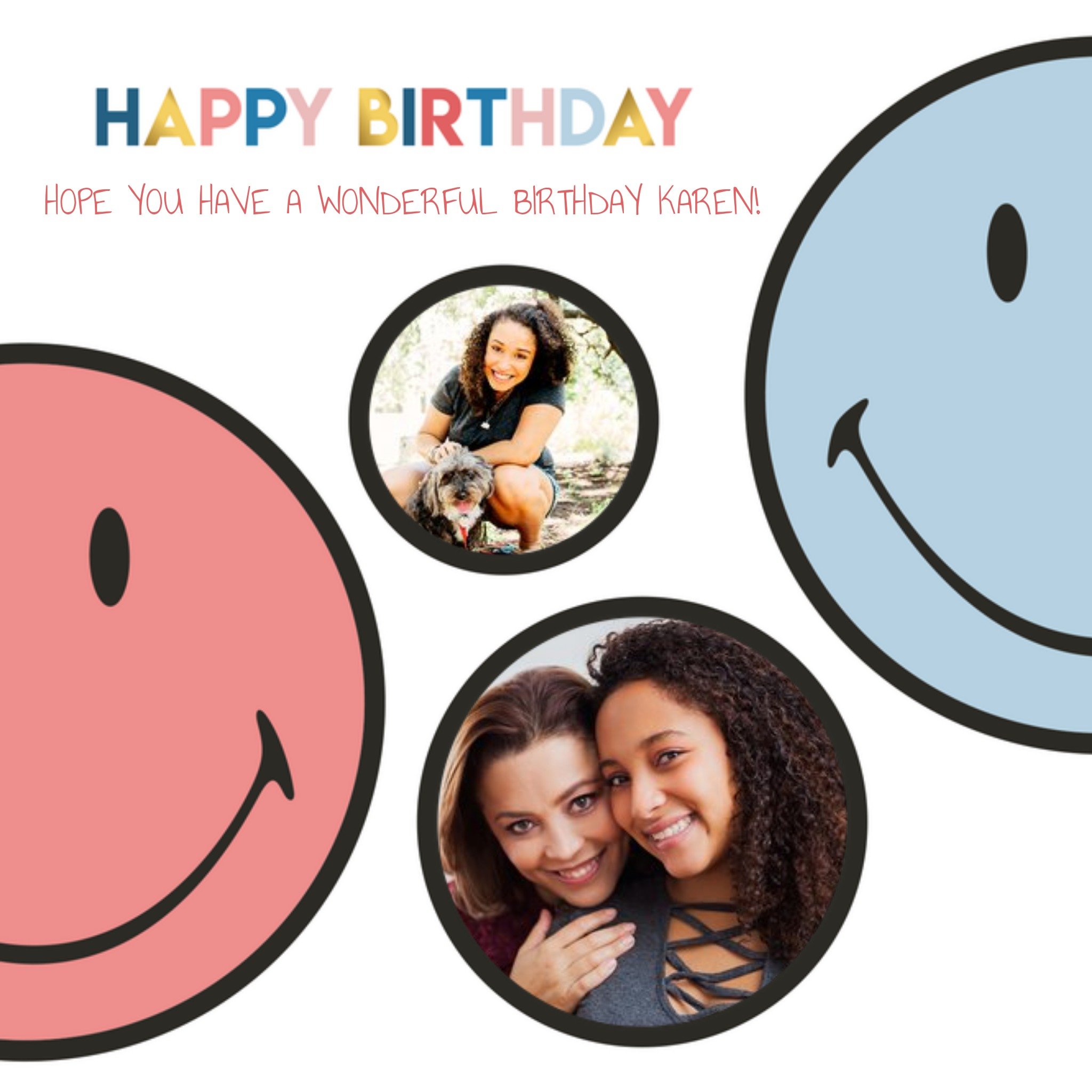 Moonpig Smiley World Photo Upload Birthday Card