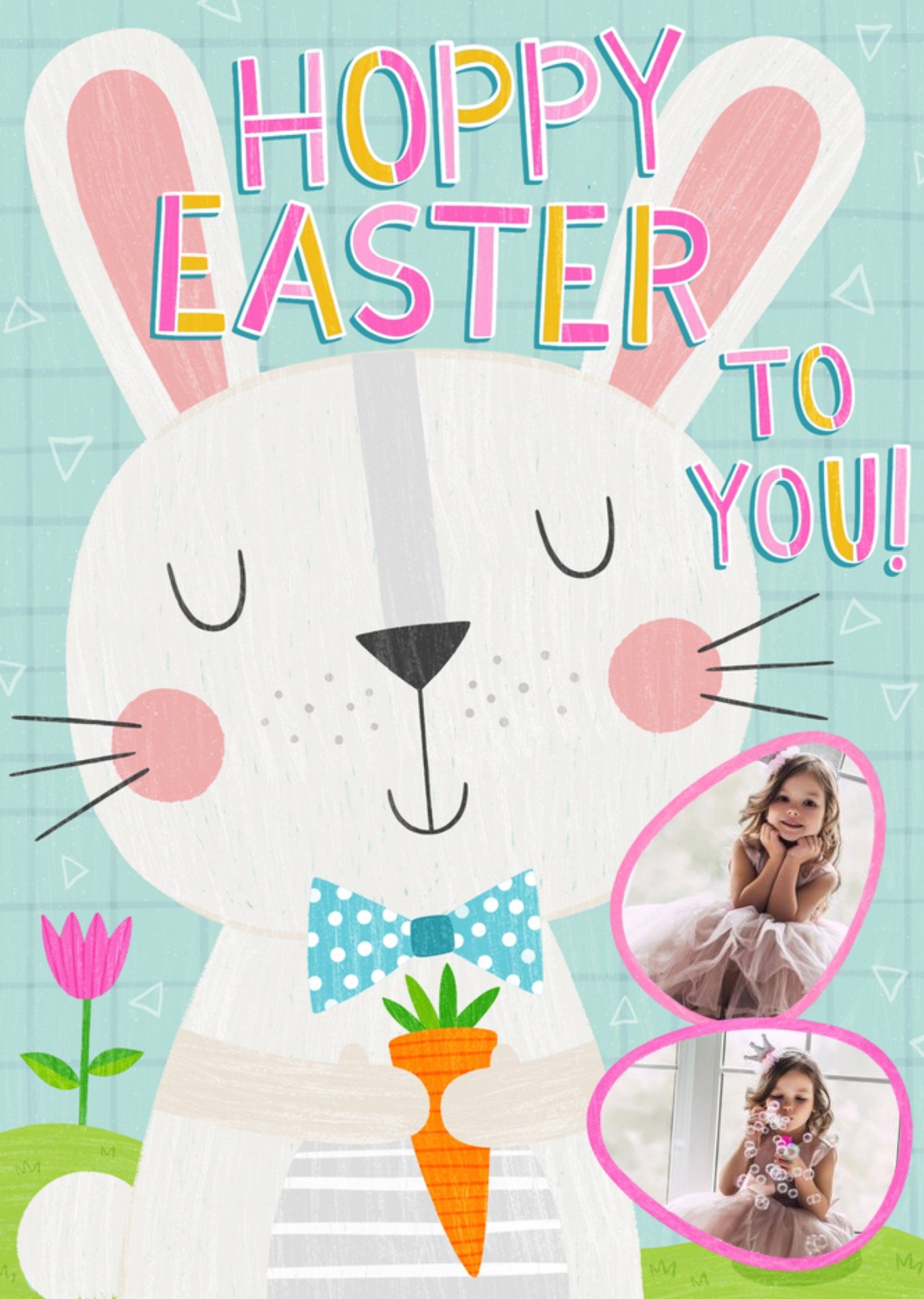 Moonpig Hoppy Easter Photo Upload Card