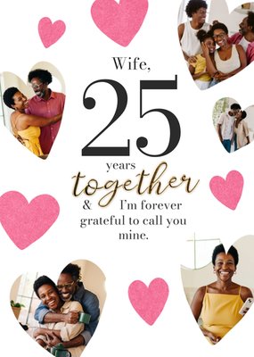 25 Years Together Wife Photo Upload Card