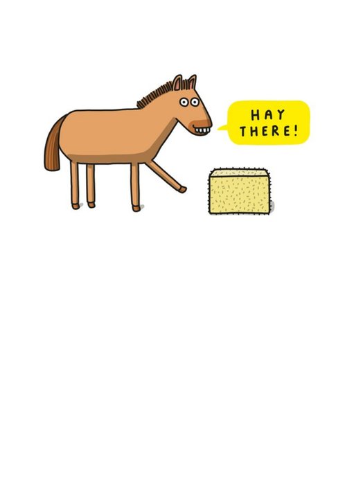 Mungo And Shoddy Funny Horse Hay There Card