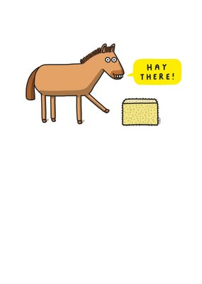 Mungo And Shoddy Funny Horse Hay There Card