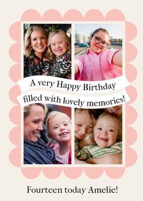Filled With Lovely Memories Photo Upload Birthday Card