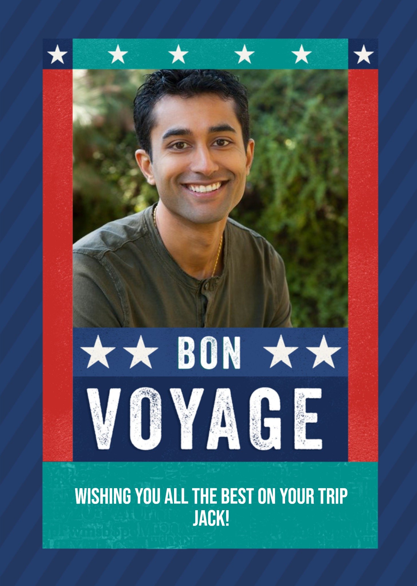 Moonpig Block Party Photo Upload Bon Voyage Card