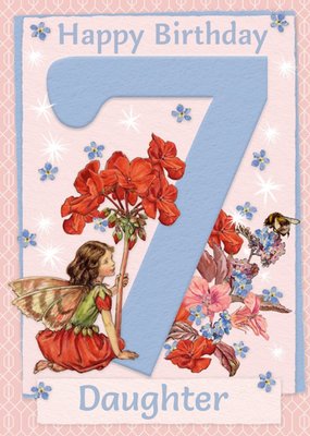 Flower Fairies Daughter 7th Birthday Card