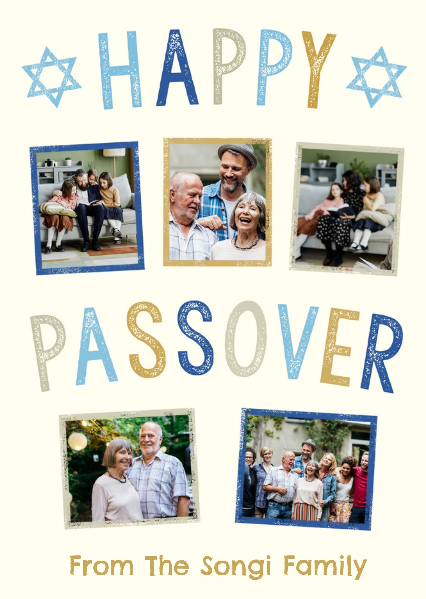 Moonpig Happy Passover Photo Upload Card, Large