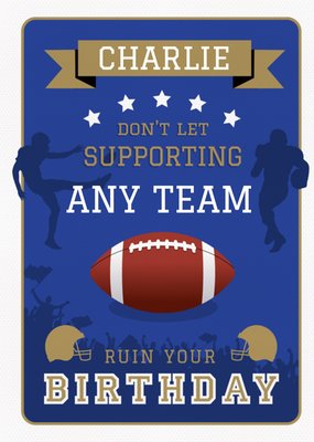 American Football Legends Birthday Card