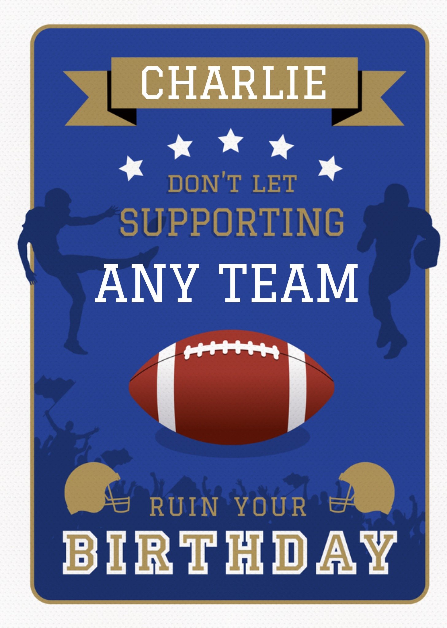 Moonpig American Football Legends Birthday Card
