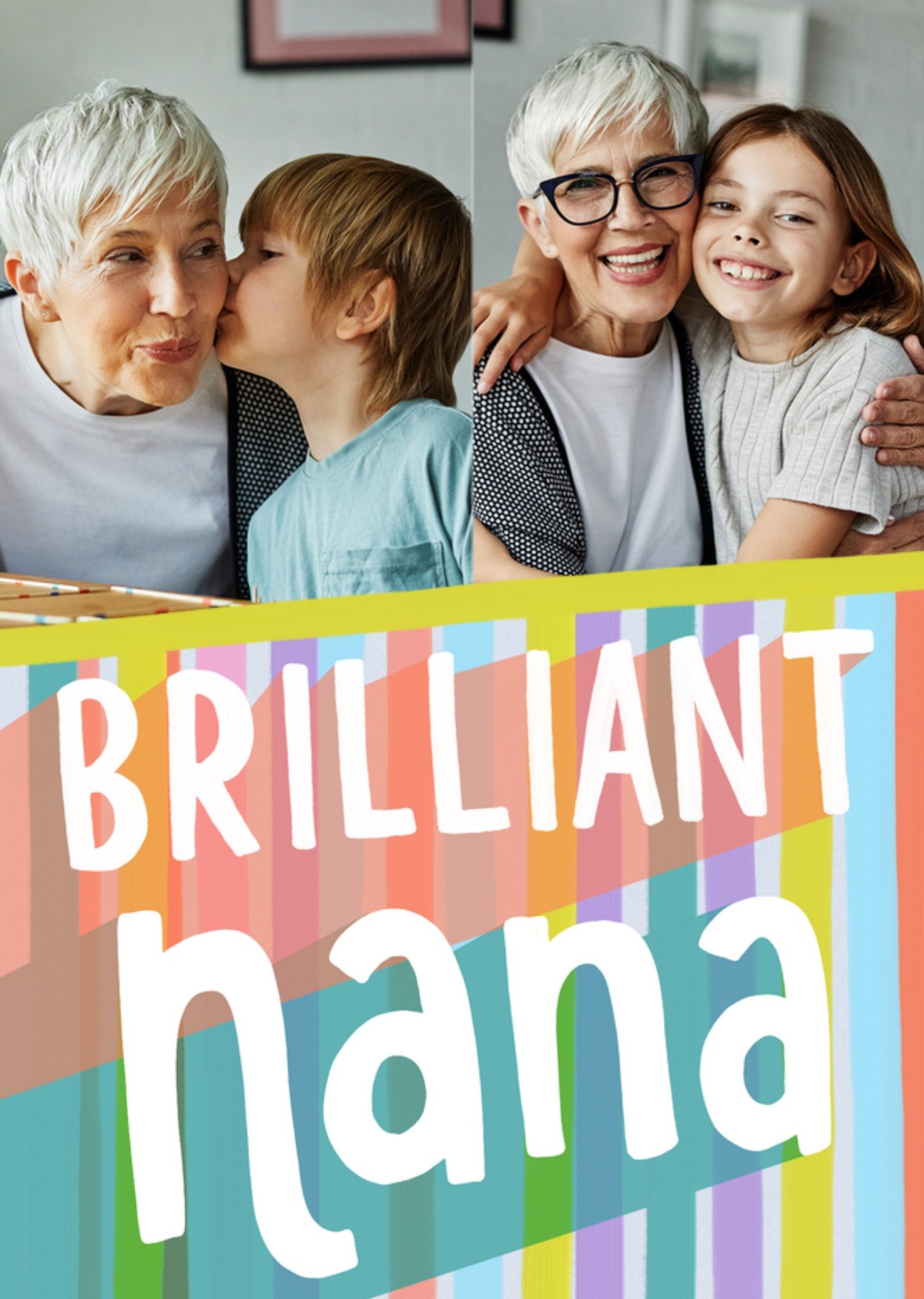 Moonpig Kaleidoscopic Brillaint Nana Photo Upload Birthday Card