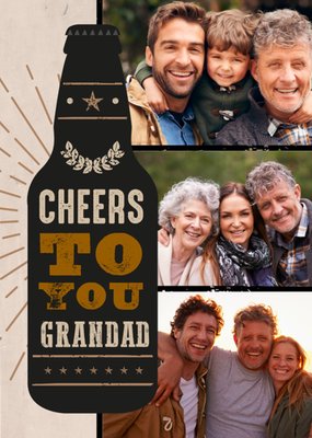 Cheers To You Grandad Photo Upload Birthday Card