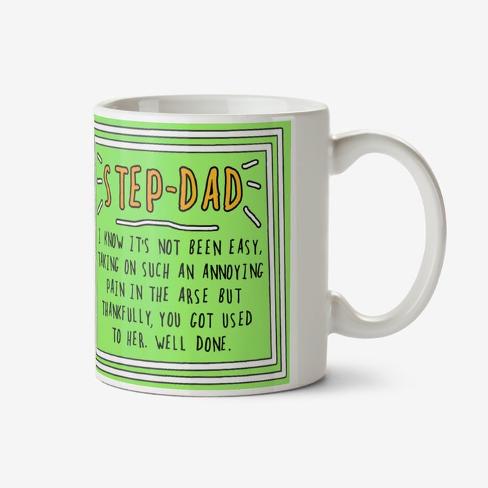 Funny Sentiment Step Dad Photo Upload Mug By Go La La