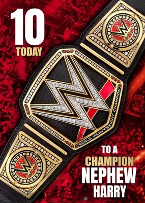 WWE Birthday Card - To a champion nephew