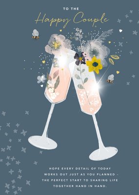To The Happy Couple Illustrated Wedding Card